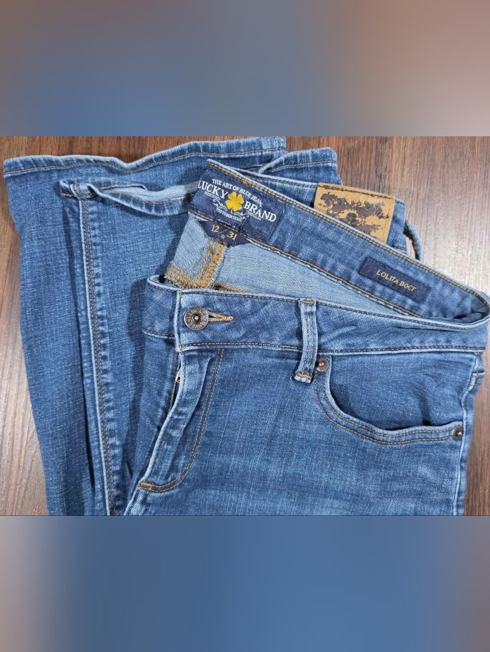 Lucky Brand Women's Blue Medium Wash Lolita Bootcut Jeans Size 12/31 R
